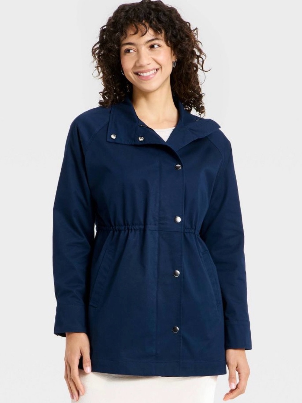 Women's Femme Anorak Jacket - A New Day Navy Size Small